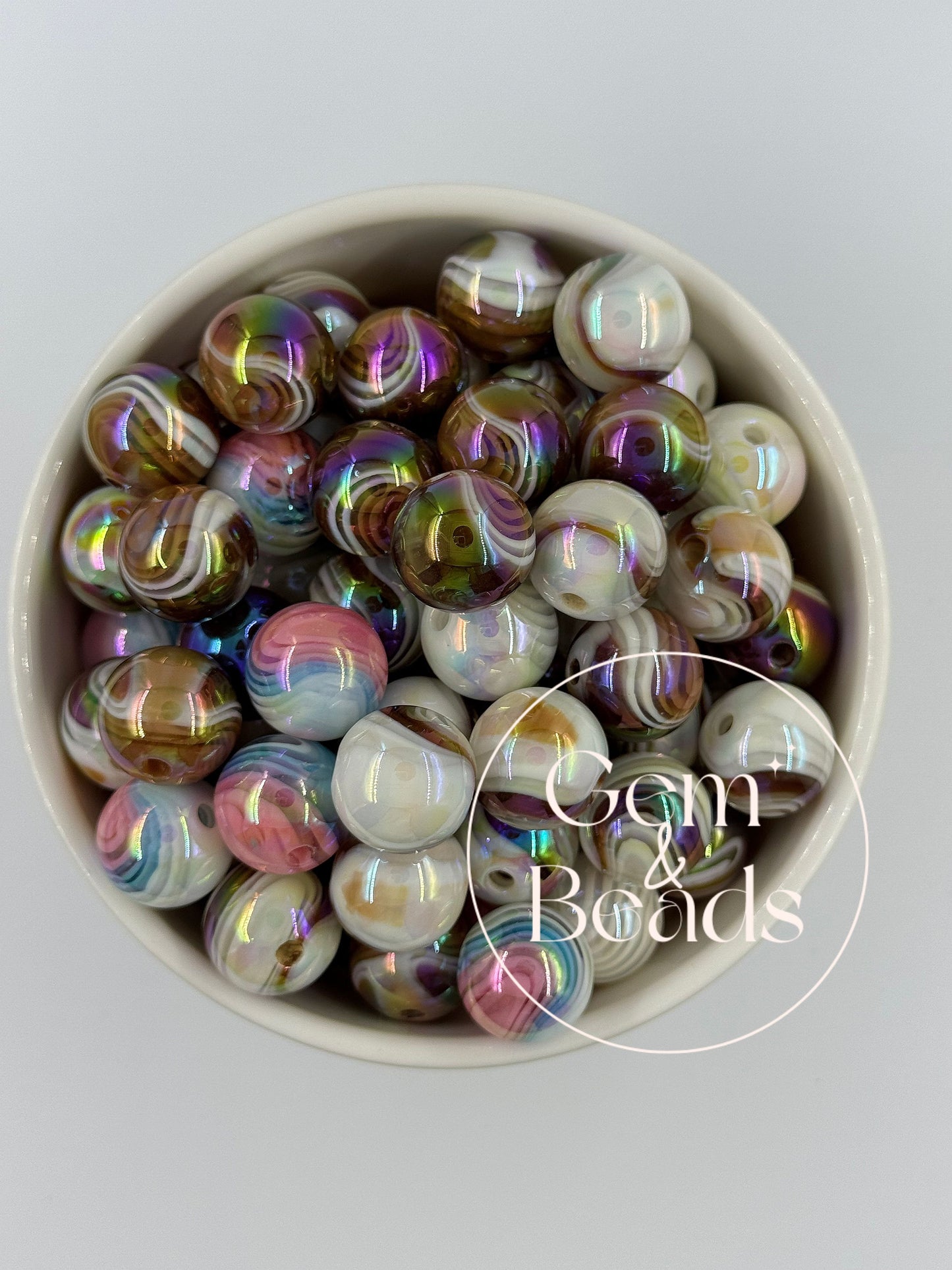 Chunky Arcylic Beads (15pcs) 16mm