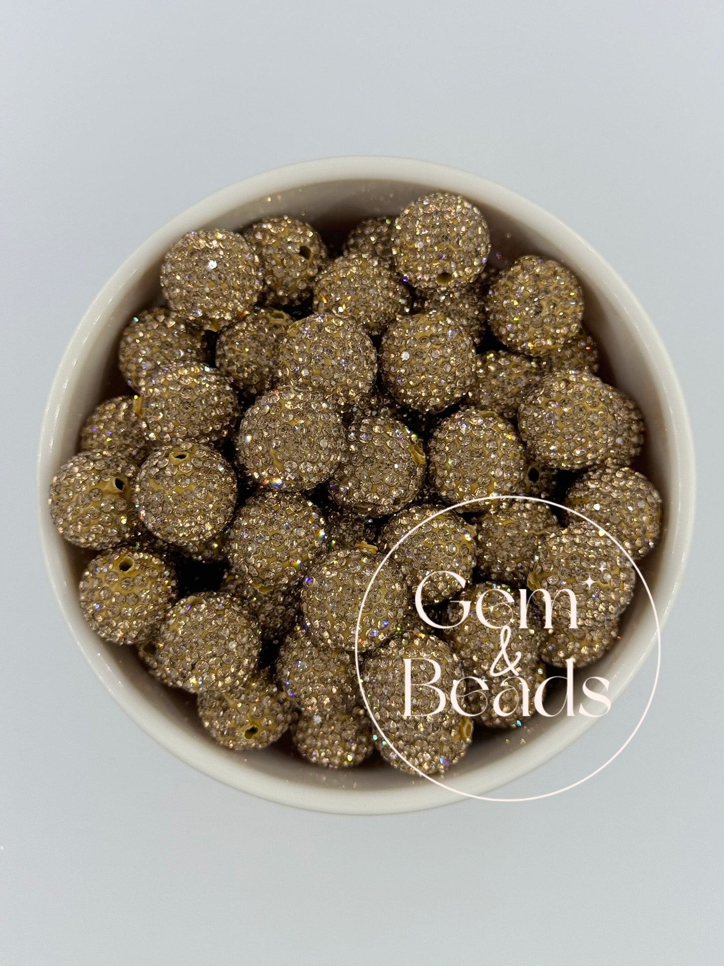 Confetti Rhinestone Sugar Ball (10pcs) 16mm