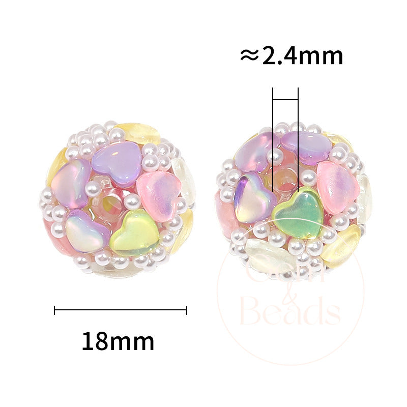 Mermaid Rhinestone Pearls Beads (10 counts)