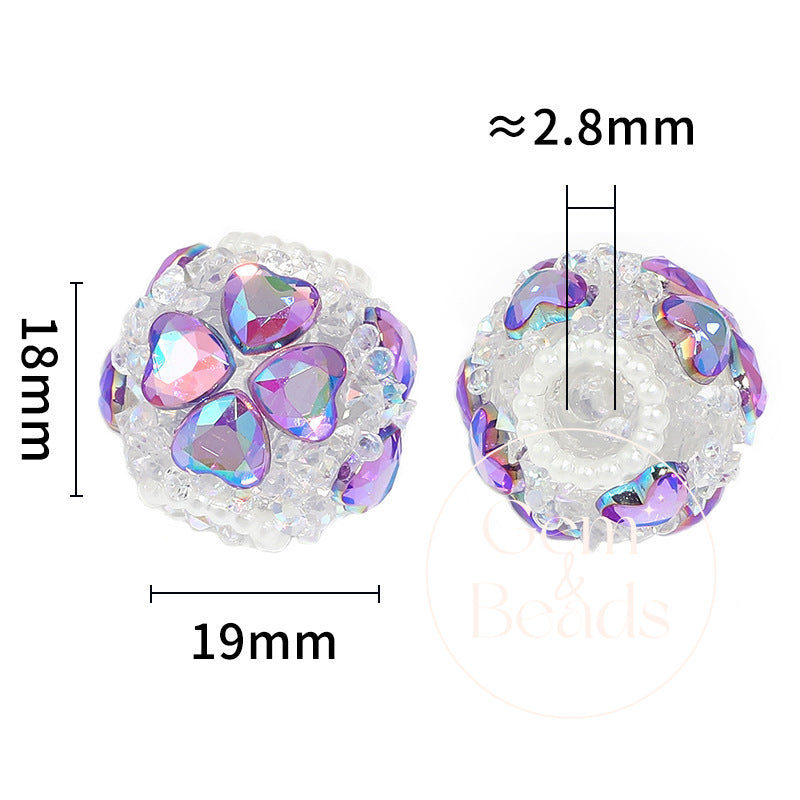 Lucky Love Sparkles Rhinestone Beads (10 counts)