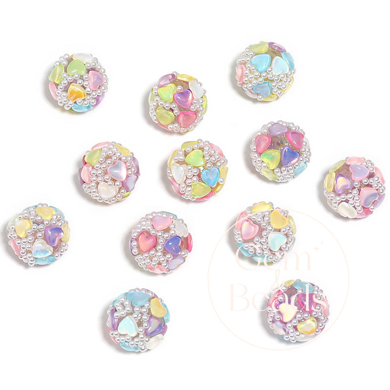 Mermaid Rhinestone Pearls Beads (10 counts)