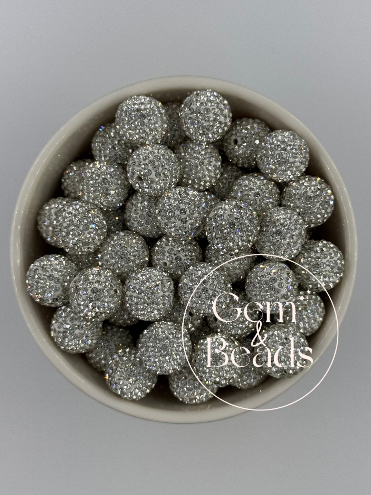 Confetti Rhinestone Sugar Ball (10pcs) 16mm