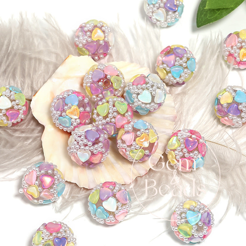 Mermaid Rhinestone Pearls Beads (10 counts)