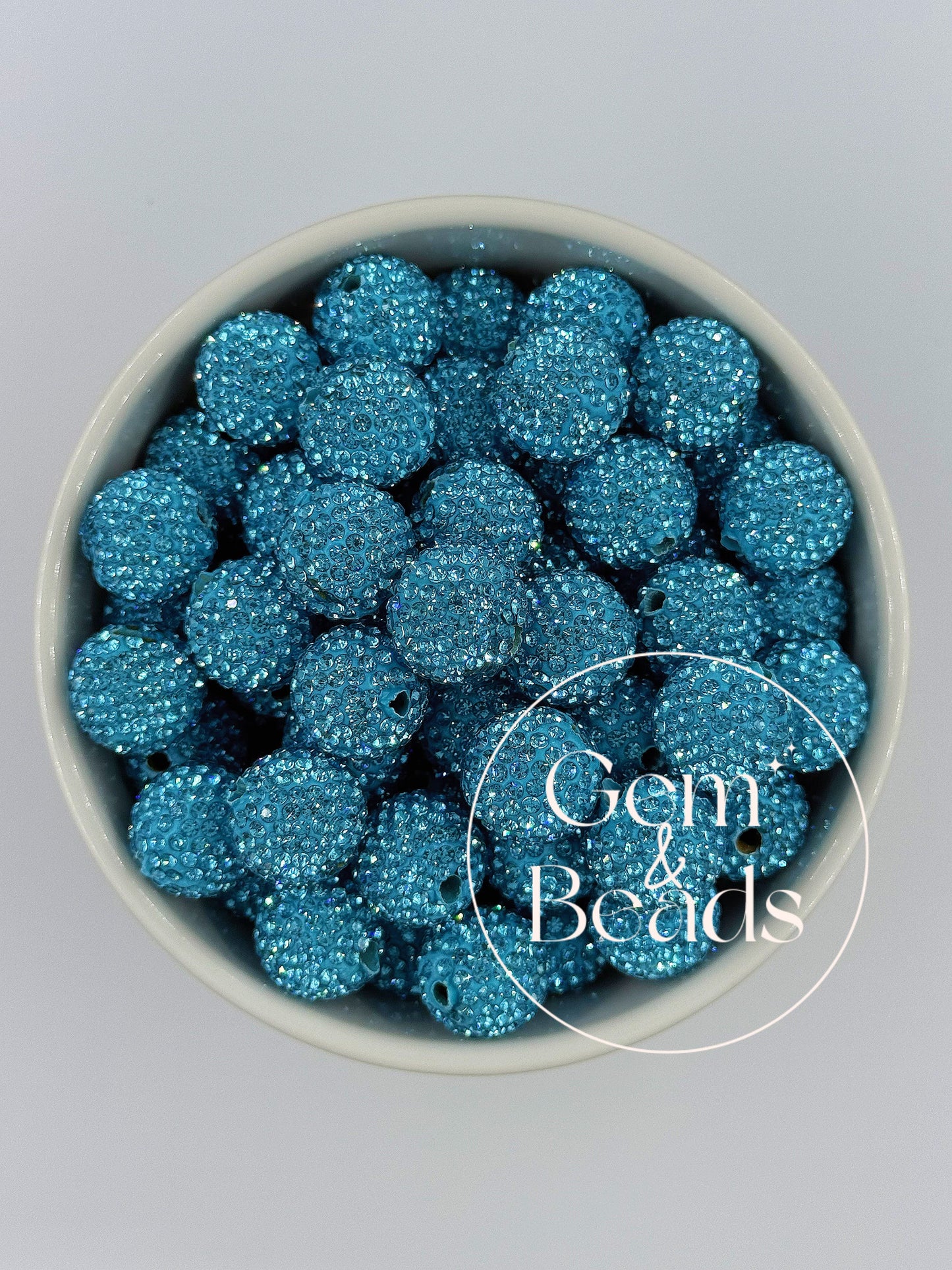Confetti Rhinestone Sugar Ball (10pcs) 16mm