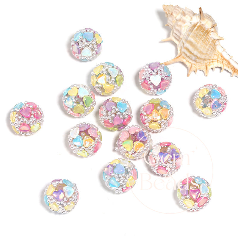 Mermaid Rhinestone Pearls Beads (10 counts)