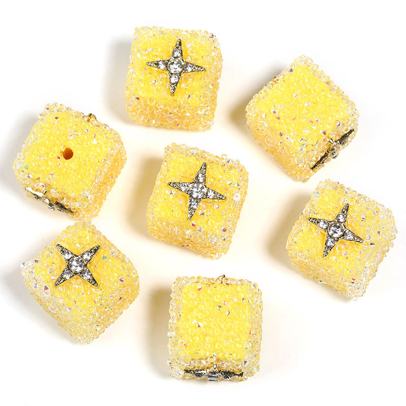 Sweetheart Sugar Rhinestone Cube Beads (5 counts)