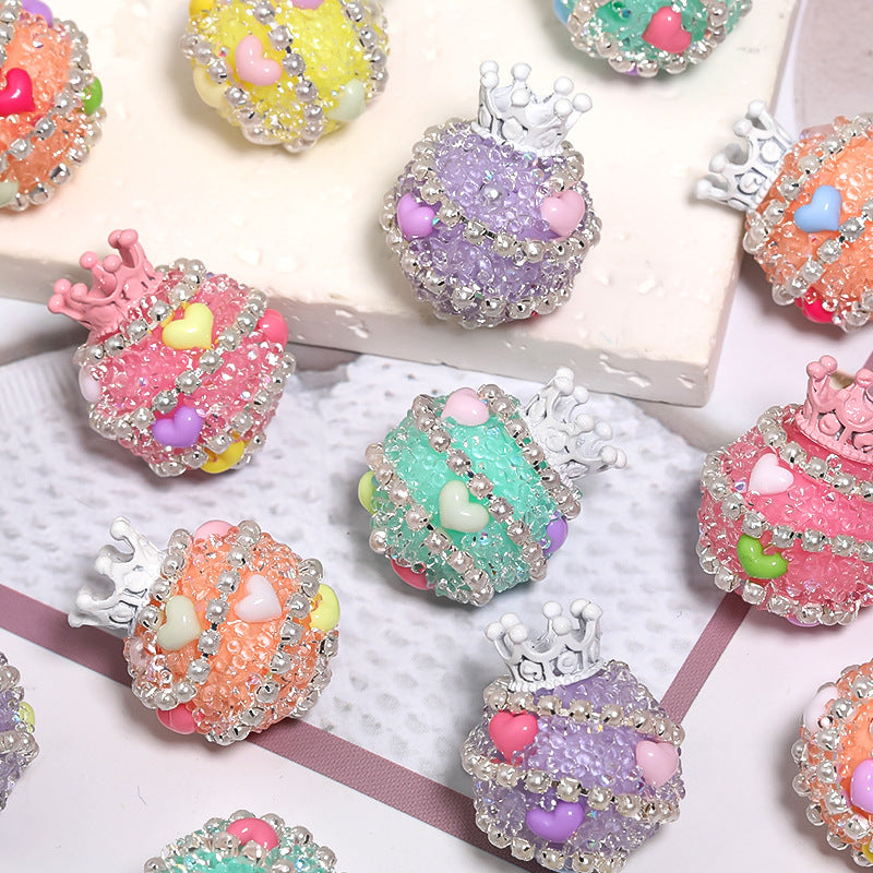 Crown Sugar Sparkles Rhinestone Beads (5pcs)