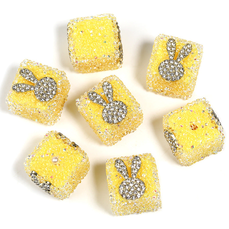 Sweetheart Sugar Rhinestone Cube Beads (5 counts)