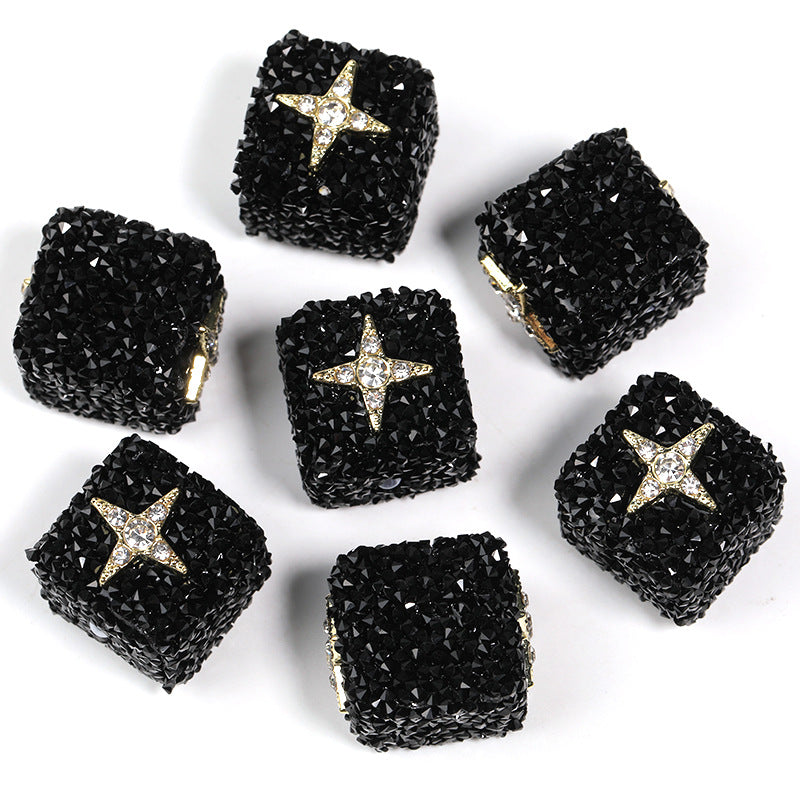 Sweetheart Sugar Rhinestone Cube Beads (5 counts)