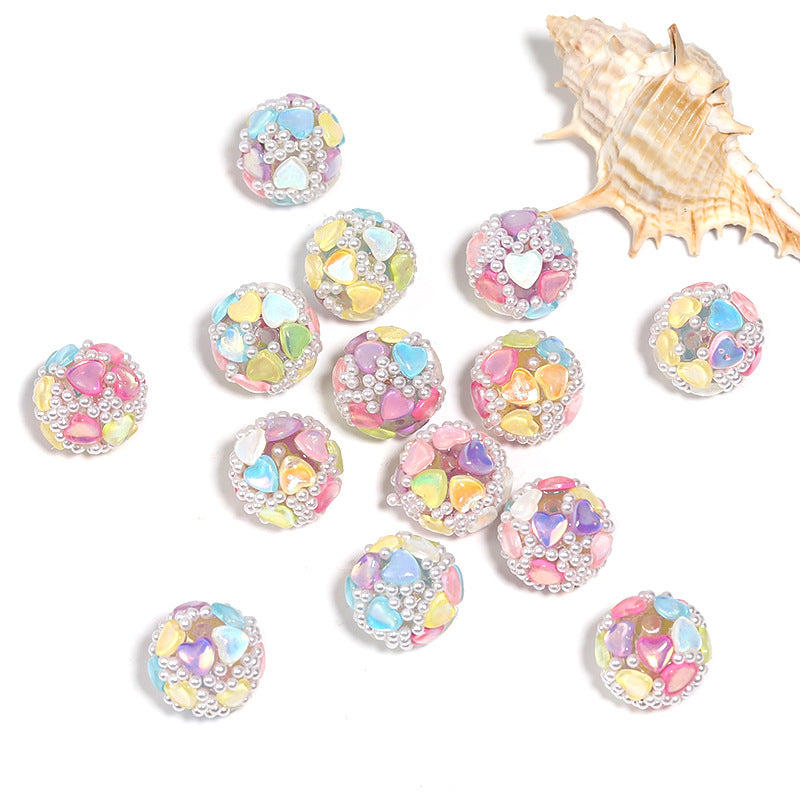 Mermaid Rhinestone Pearls Beads (10 counts)