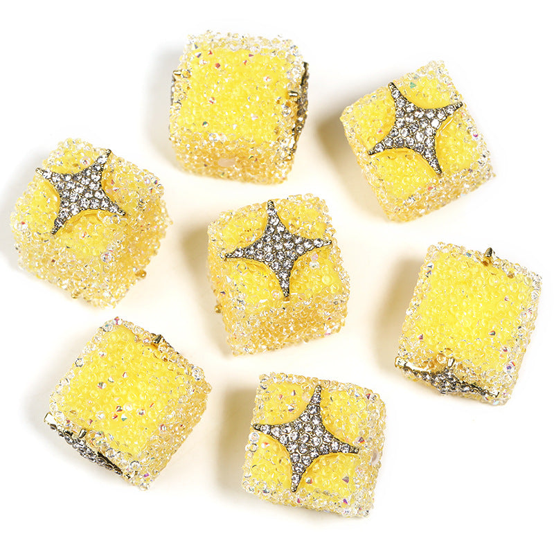 Sweetheart Sugar Rhinestone Cube Beads (5 counts)
