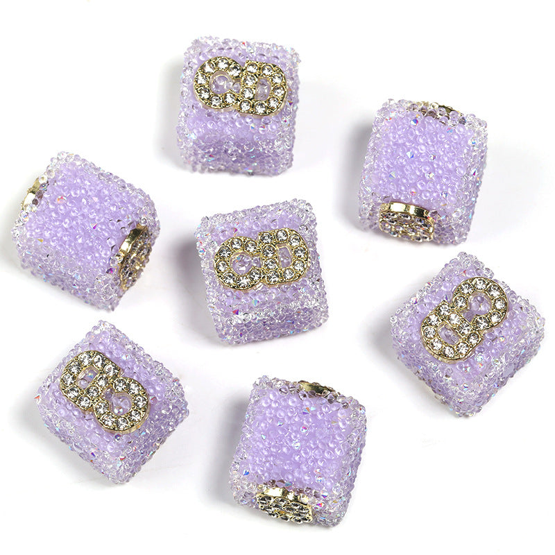 Sweetheart Sugar Rhinestone Cube Beads (5 counts)
