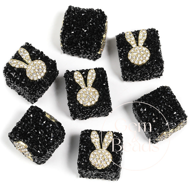 Sweetheart Sugar Rhinestone Cube Beads (5 counts)