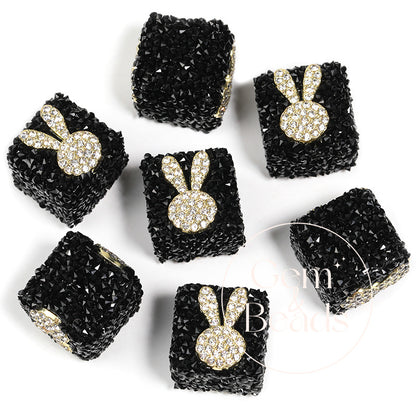Sweetheart Sugar Rhinestone Cube Beads (5 counts)