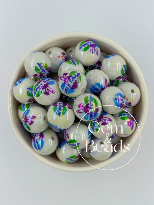 Happy Easter 20mm Beads 10 counts
