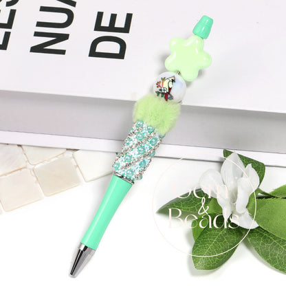Woodpecker Animal Print Arcylic Beads (100pcs)