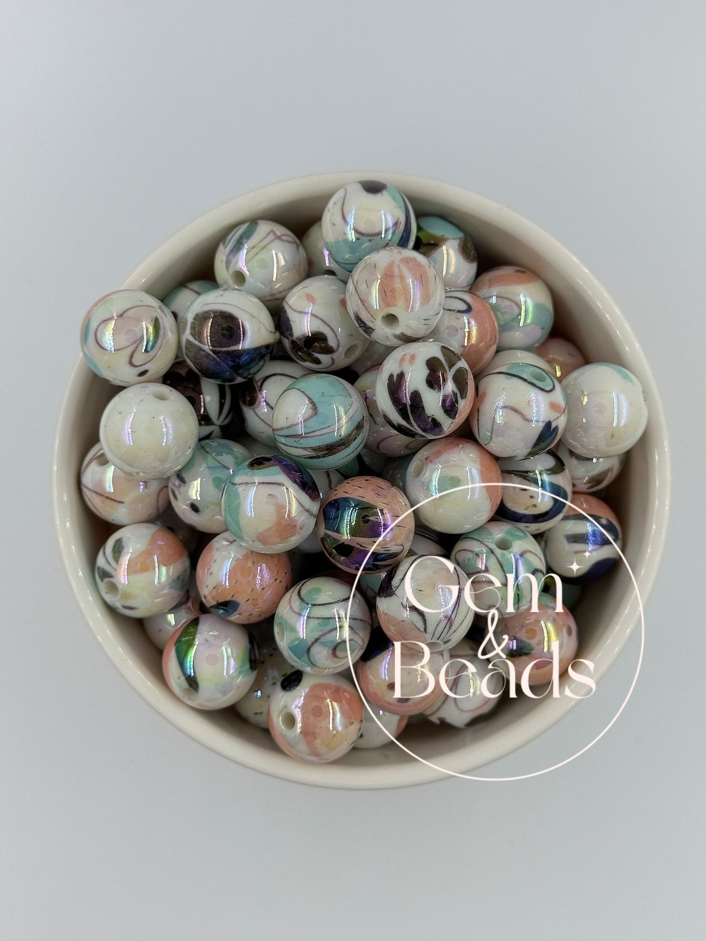 Chunky Arcylic Beads (15pcs) 16mm