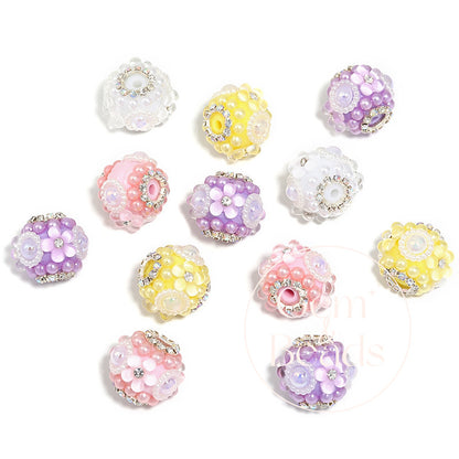 Mermaid Blossom Sparkle Rhinestone Beads (10 counts)