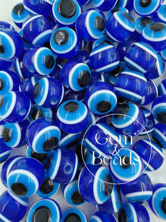 Navy Blue Evil Eye Beads (15 count/bag)