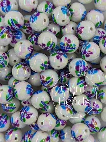 Happy Easter 20mm Beads 10 counts