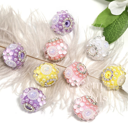 Mermaid Blossom Sparkle Rhinestone Beads (10 counts)