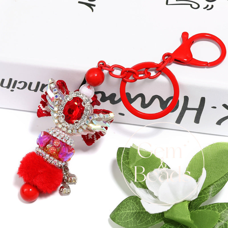 Pearly Butterfly Rhinestone Beads (5 counts)