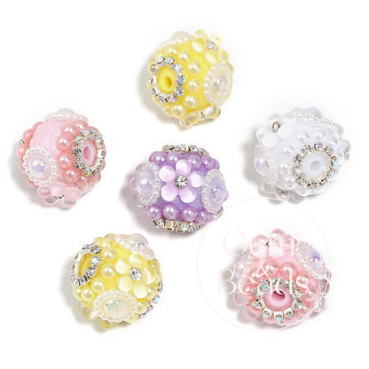 Mermaid Blossom Sparkle Rhinestone Beads (10 counts)