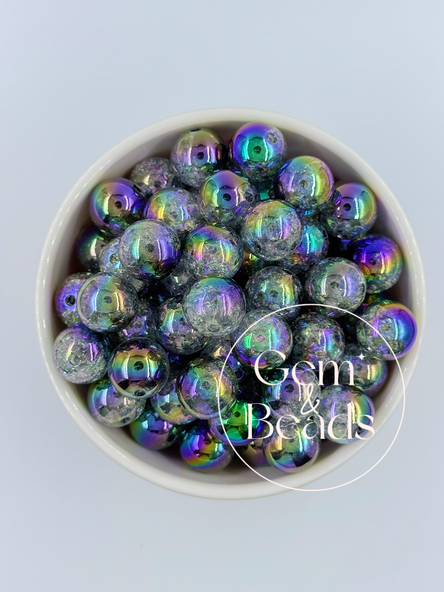 Cateye Cracked Gradient Beads (15pcs) mm