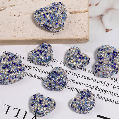 Diamond Hearts Rhinestone Beads (5 counts)