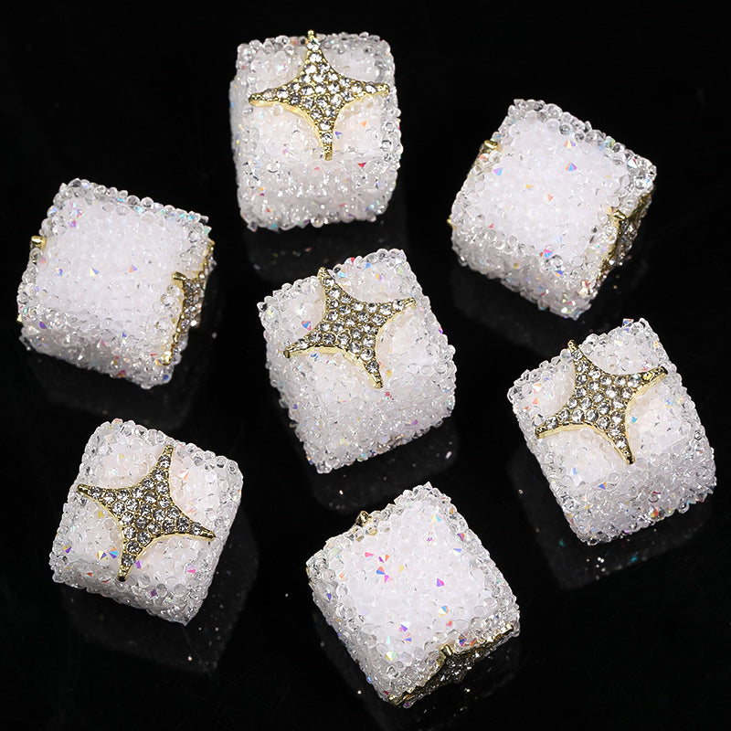 Sweetheart Sugar Rhinestone Cube Beads (5 counts)