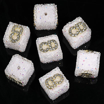 Sweetheart Sugar Rhinestone Cube Beads (5 counts)
