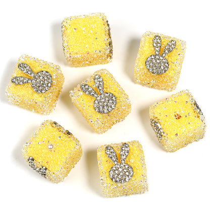 Sweetheart Sugar Rhinestone Cube Beads (5 counts)
