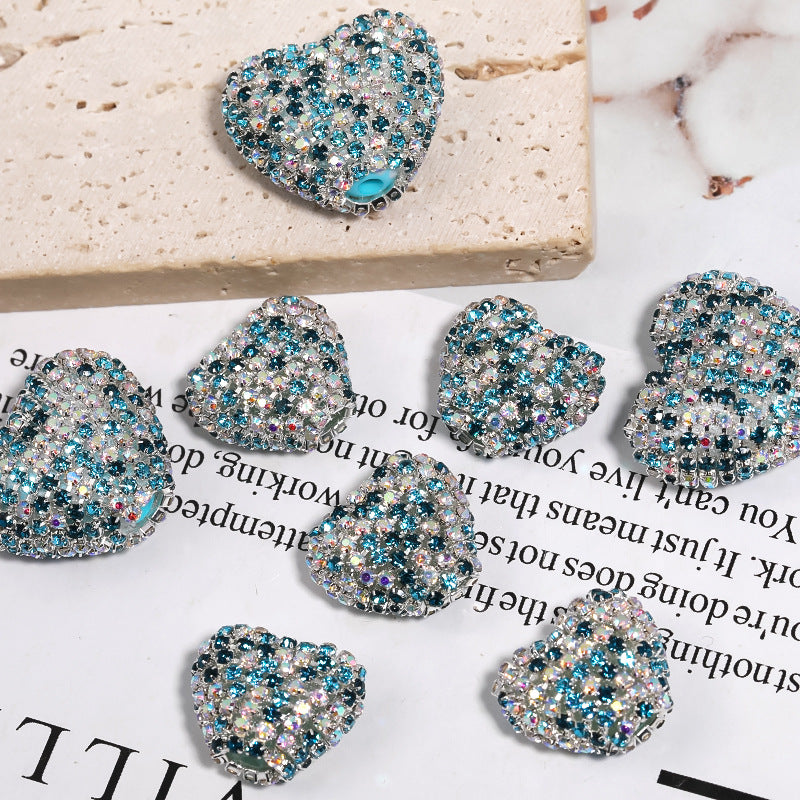 Diamond Hearts Rhinestone Beads (5 counts)