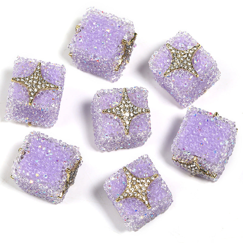 Sweetheart Sugar Rhinestone Cube Beads (5 counts)