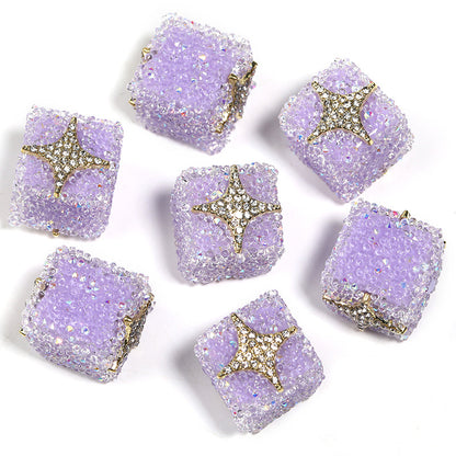 Sweetheart Sugar Rhinestone Cube Beads (5 counts)