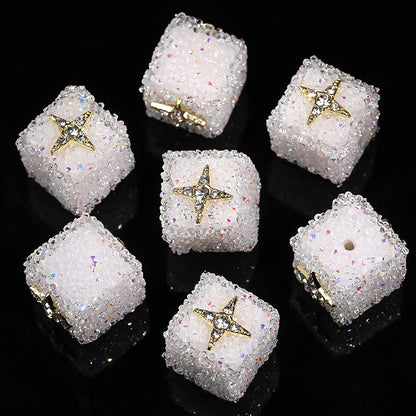 Sweetheart Sugar Rhinestone Cube Beads (5 counts)