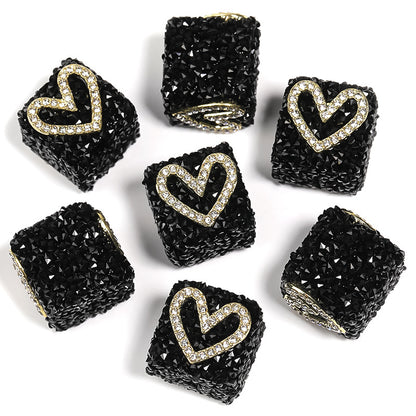 Sweetheart Sugar Rhinestone Cube Beads (5 counts)