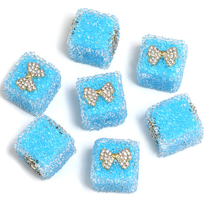 Starlit Sugar Rhinestone Cube Beads (5 counts)