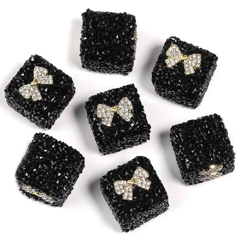 Sweetheart Sugar Rhinestone Cube Beads (5 counts)