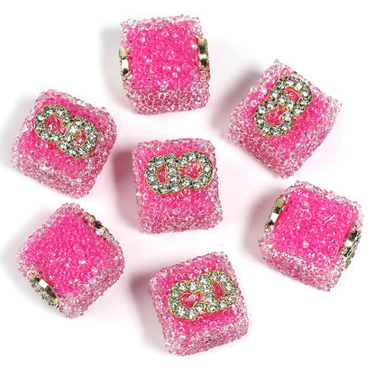 Sweetheart Sugar Rhinestone Cube Beads (5 counts)