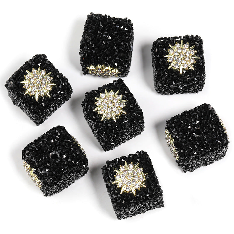 Sweetheart Sugar Rhinestone Cube Beads (5 counts)