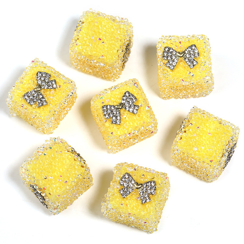 Sweetheart Sugar Rhinestone Cube Beads (5 counts)