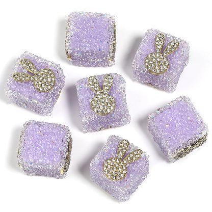 Sweetheart Sugar Rhinestone Cube Beads (5 counts)