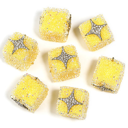 Sweetheart Sugar Rhinestone Cube Beads (5 counts)