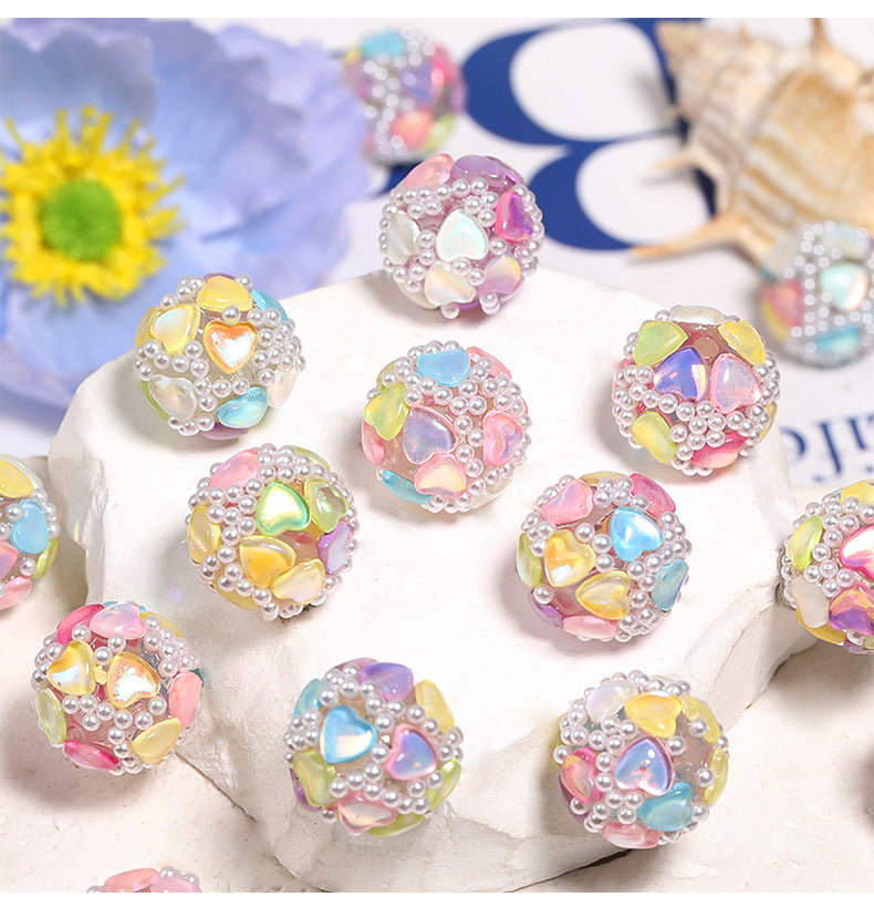 Mermaid Rhinestone Pearls Beads (10 counts)