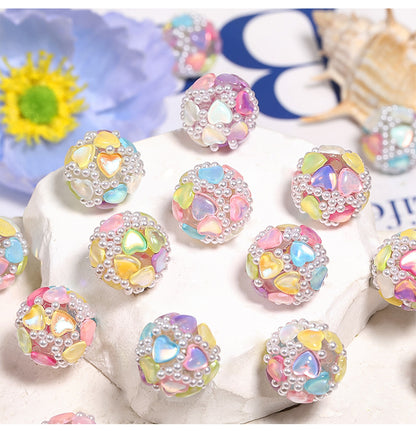 Mermaid Rhinestone Pearls Beads (10 counts)