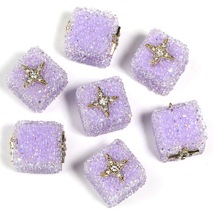 Sweetheart Sugar Rhinestone Cube Beads (5 counts)