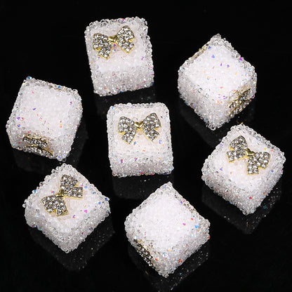Sweetheart Sugar Rhinestone Cube Beads (5 counts)