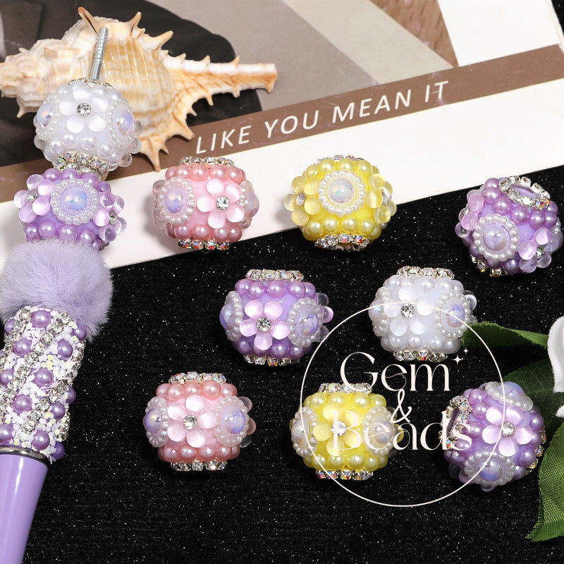 Mermaid Blossom Sparkle Rhinestone Beads (10 counts)